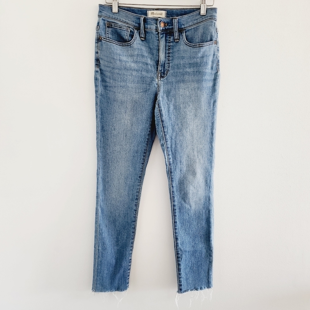 Madewell 9" Mid Rise Raw Hem  Skinny Jeans